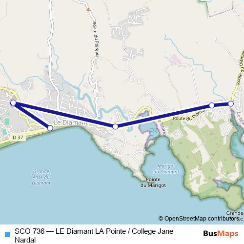 SCO 736 bus Line Map