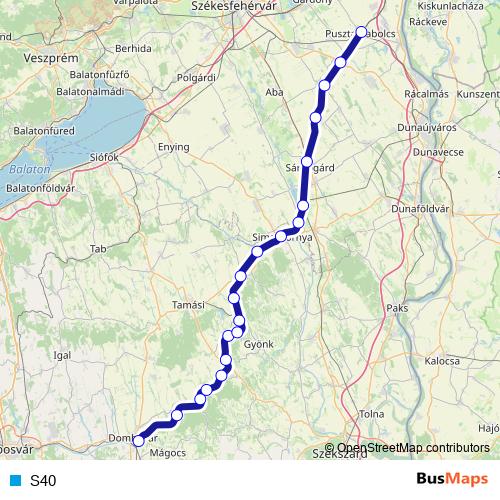 S40 rail Line Map