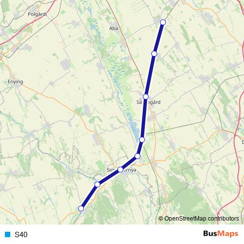 S40 rail Line Map