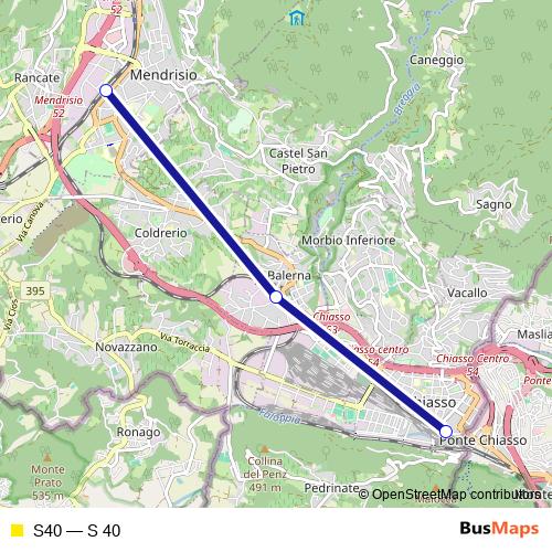 S40 rail Line Map