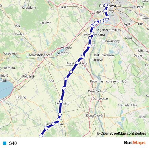 S40 rail Line Map
