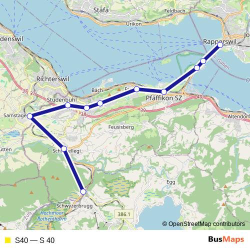 S40 rail Line Map