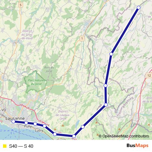 S40 rail Line Map