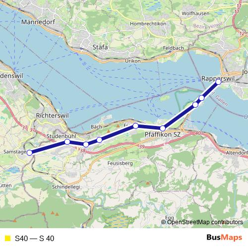 S40 rail Line Map