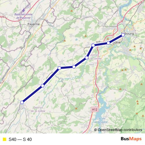 S40 rail Line Map