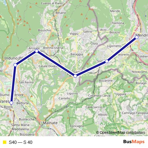 S40 rail Line Map