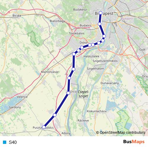 S40 rail Line Map