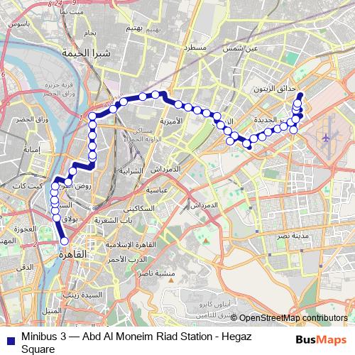 Minibus 3 bus Line Map