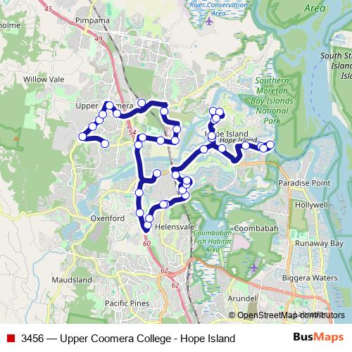 3456 bus Line Map