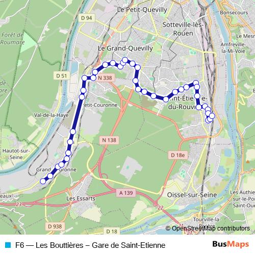 F6 bus Line Map