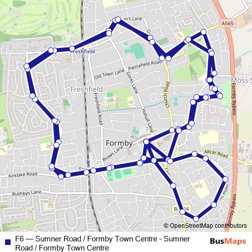 F6 bus Line Map