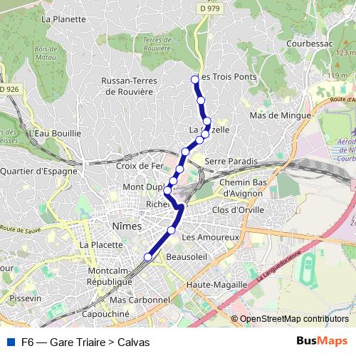 F6 bus Line Map