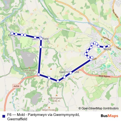 F6 bus Line Map