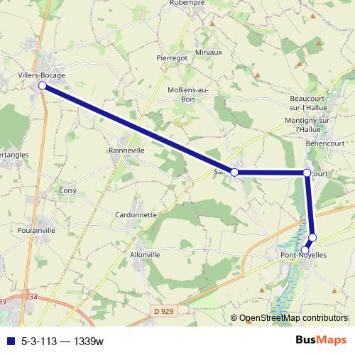 5-3-113 bus Line Map