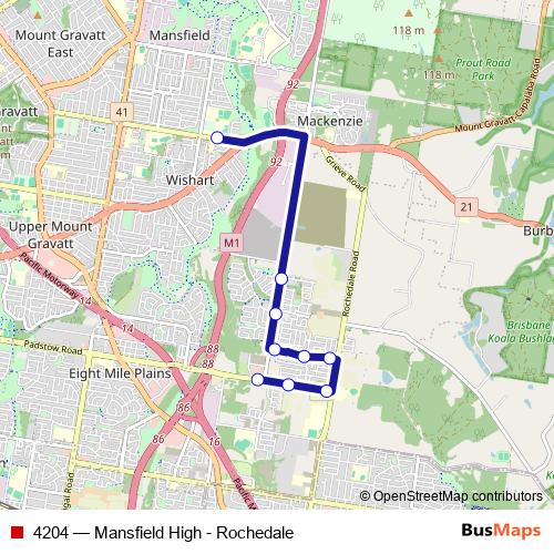 4204 bus Line Map