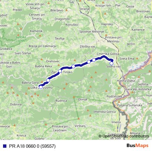 PR A18 0660 0 (59557) bus Line Map
