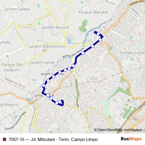 7057-10 bus Line Map