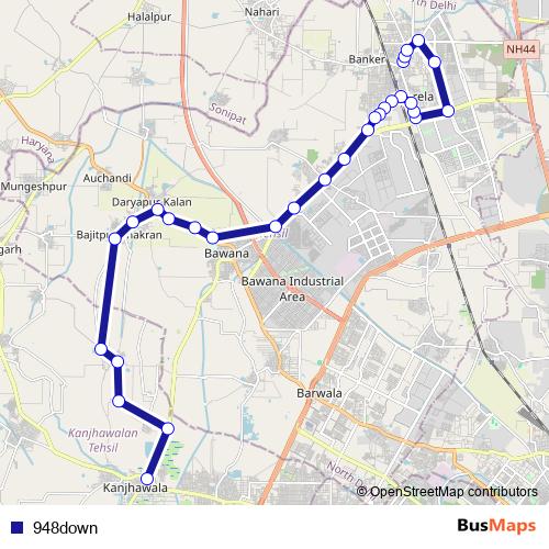 948down bus Line Map