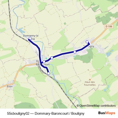 55sbouligny02 bus Line Map