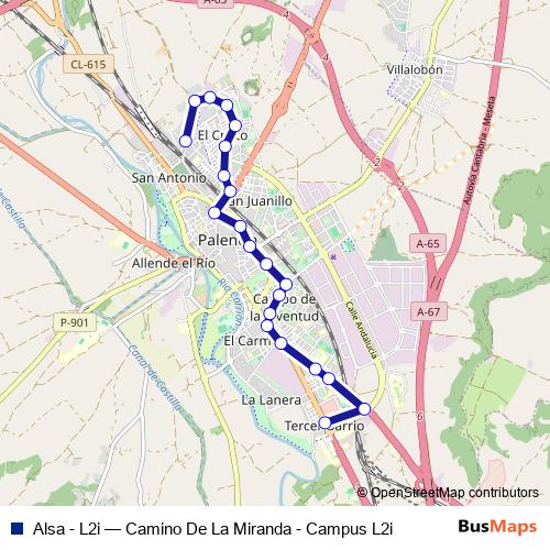 Alsa - L2i bus Line Map