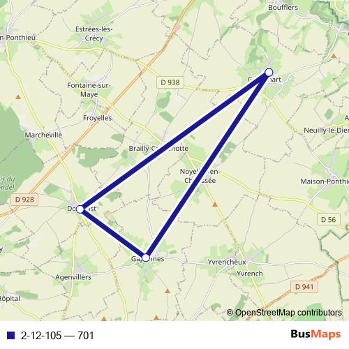 2-12-105 bus Line Map