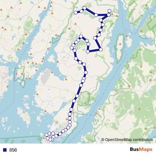 856 bus Line Map