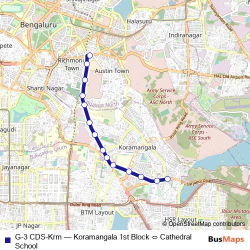G-3 CDS-Krm bus Line Map