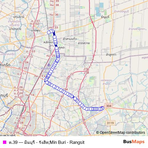 ต.39 bus Line Map