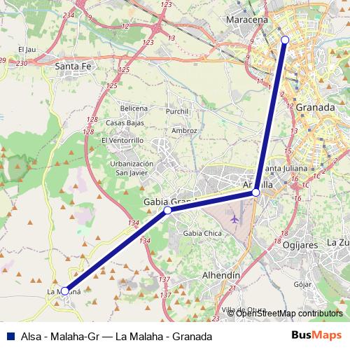 Alsa - Malaha-Gr bus Line Map