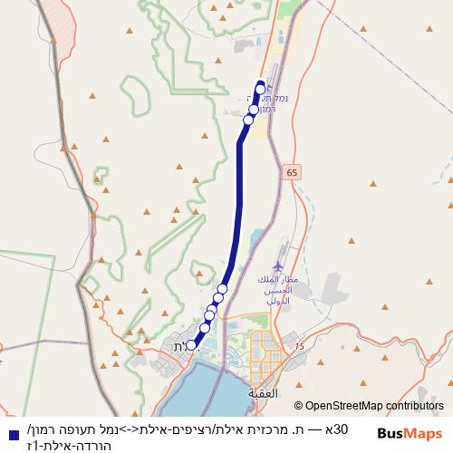 30א bus Line Map