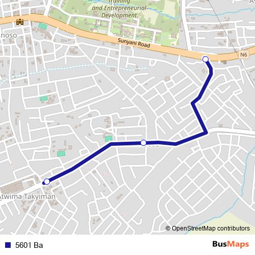 5601 Ba bus Line Map
