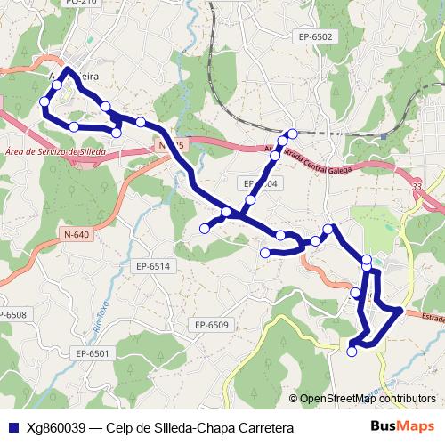 Xg860039 bus Line Map