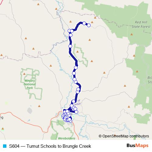 S604 bus Line Map