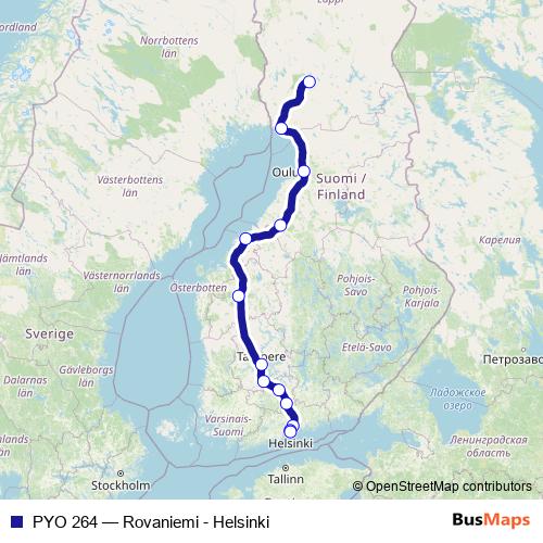PYO 264 rail Line Map
