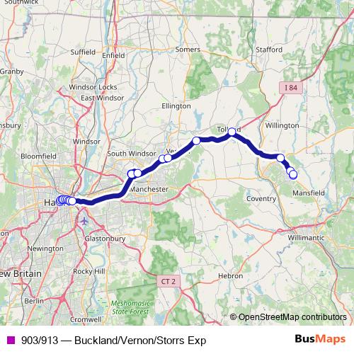 903/913 bus Line Map