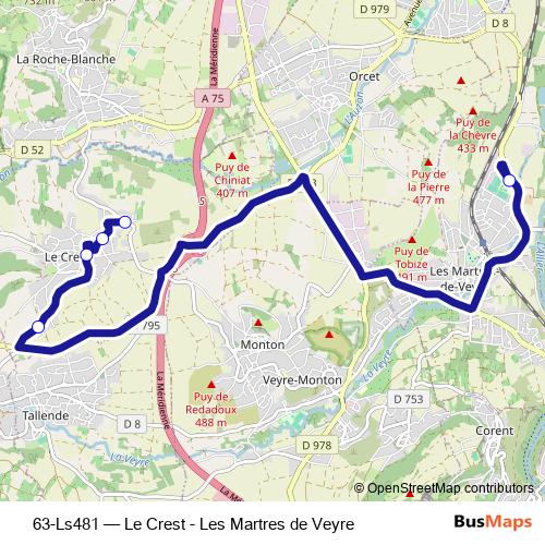 63-Ls481 bus Line Map