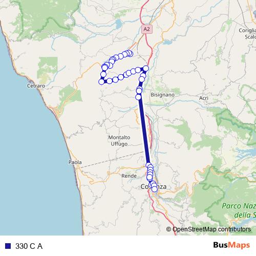 330 C A bus Line Map
