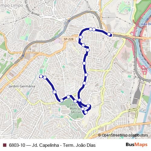 6803-10 bus Line Map
