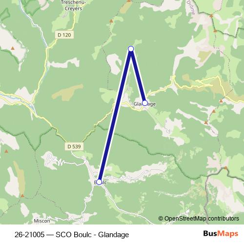 26-21005 bus Line Map