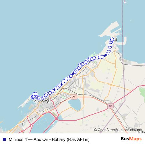 Minibus 4 bus Line Map