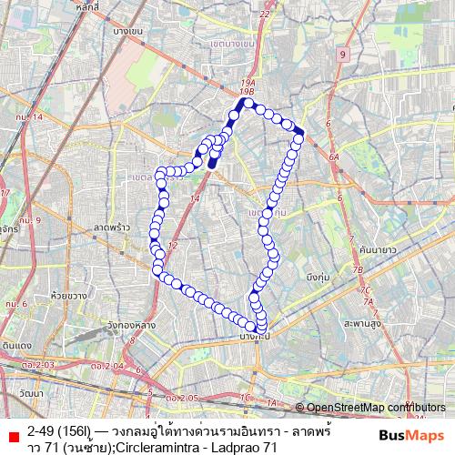 2-49 (156l) bus Line Map
