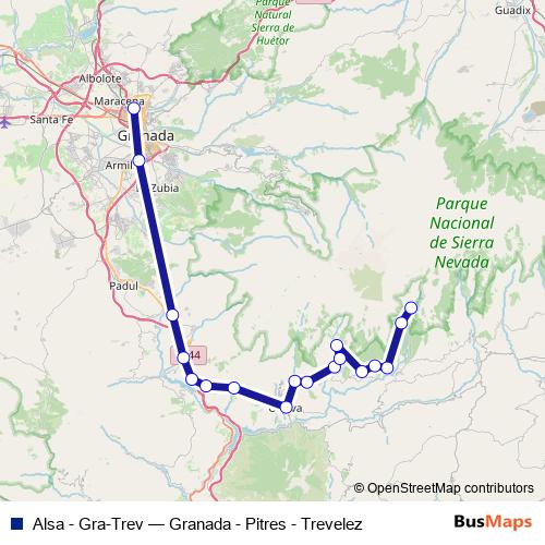 Alsa - Gra-Trev bus Line Map