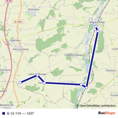 6-12-114 bus Line Map