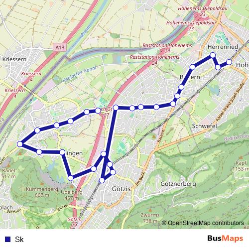 Sk bus Line Map