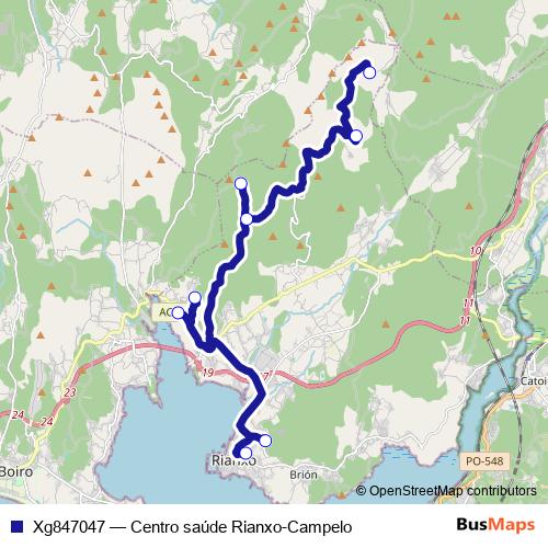 Xg847047 bus Line Map