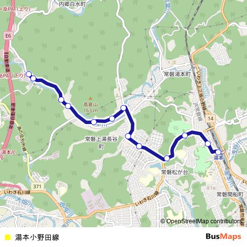 Yumoto Onoda Line bus Line Map