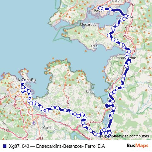 Xg871043 bus Line Map