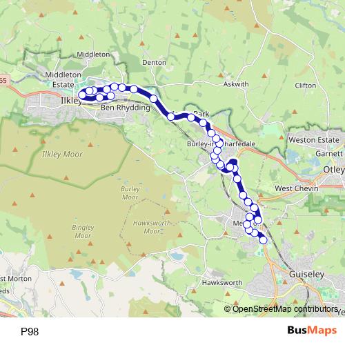 P98 bus Line Map
