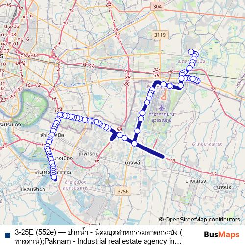 3-25E (552e) bus Line Map