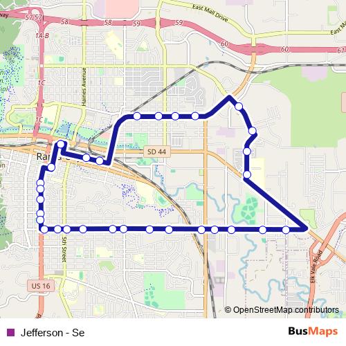 Jefferson - Se bus Line Map
